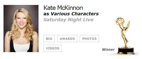 Kate McKinnon Mejor Actriz Reparto Comedia EMMYS 2017